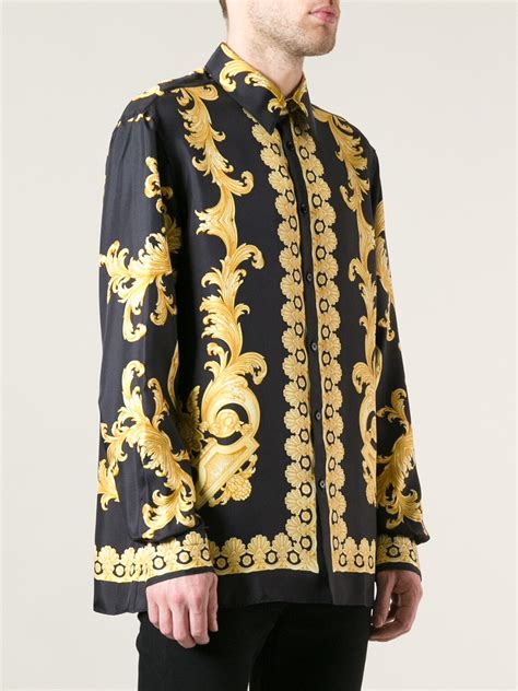 versace men shirts short sleeve|versace collection men shirt sale.